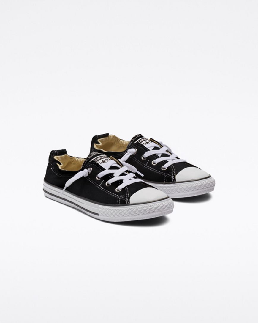 Zapatos Slip On Converse Chuck Taylor All Star Shoreline Niña Negras | PE 0427PL